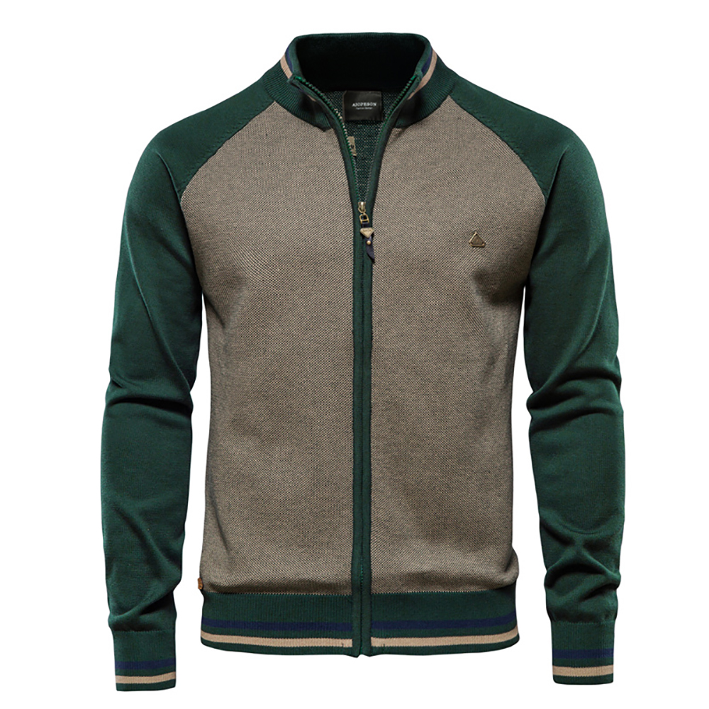 Quality Streetwear Brand - AIOPESON Spliced Cardigan Men Streetwear Casual