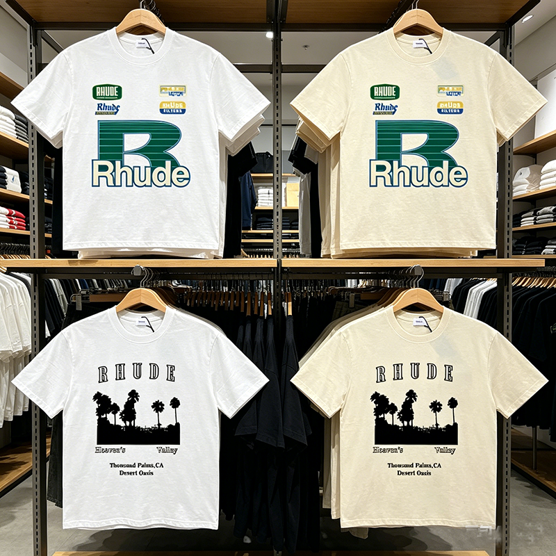 Streetwear Brand Logo - Streetwear Brand Rhude T-shirt Summer Fashionable