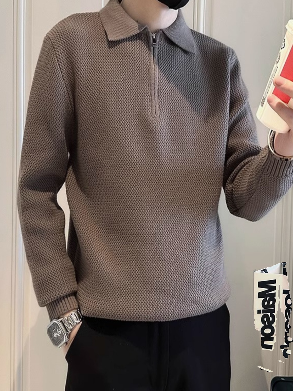 Slim Fit Men's Knitted Sweater - огляд і ціна Streetwear Brand Designs