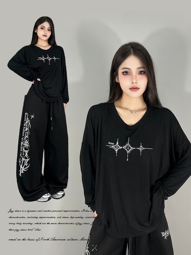 Loose Long Sleeve Jazz Dance S - огляд і ціна Streetwear Brand Logo